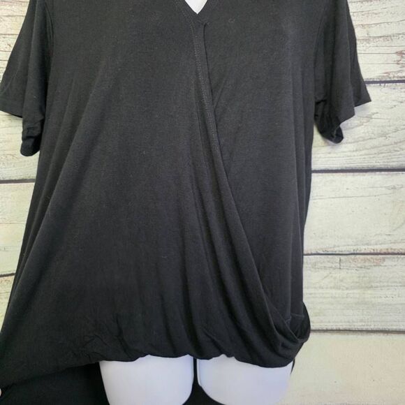 American Eagle Black Wrap Style Top M - Picture 4 of 8